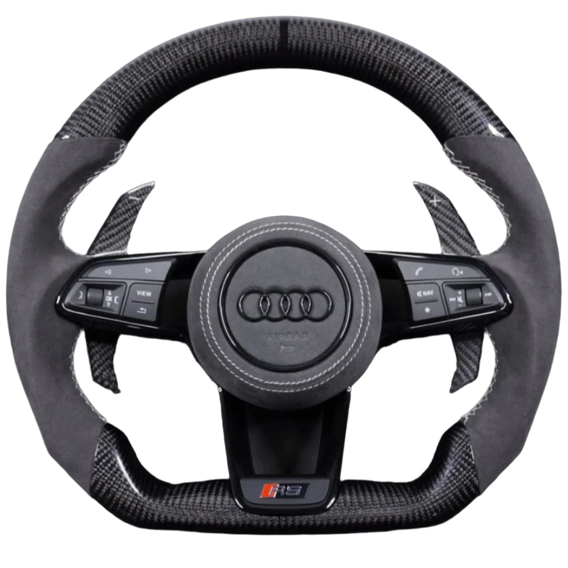 2015-2024 Audi R8 TTRS Custom Carbon Fiber Steering Wheel - AutoLEDTech.com