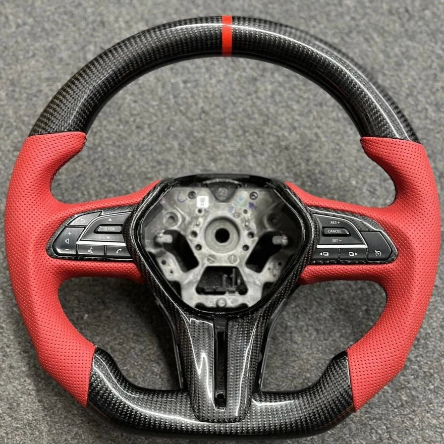 2007-2015 Infiniti G37 G35 Custom Carbon Fiber Steering Wheel - AutoLEDTech.com