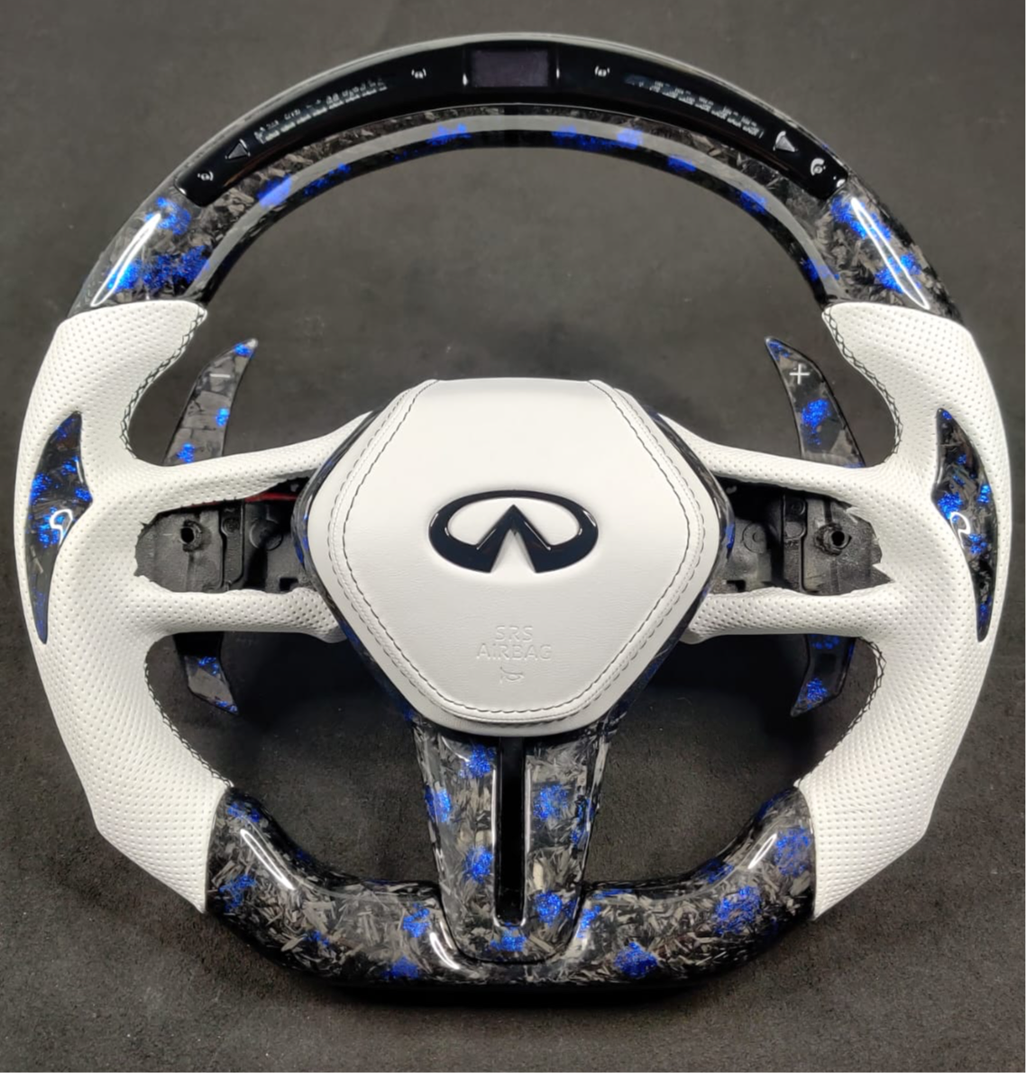 2013-2024 Infiniti Q50 Q60 Custom Carbon Fiber Steering Wheel - AutoLEDTech.com