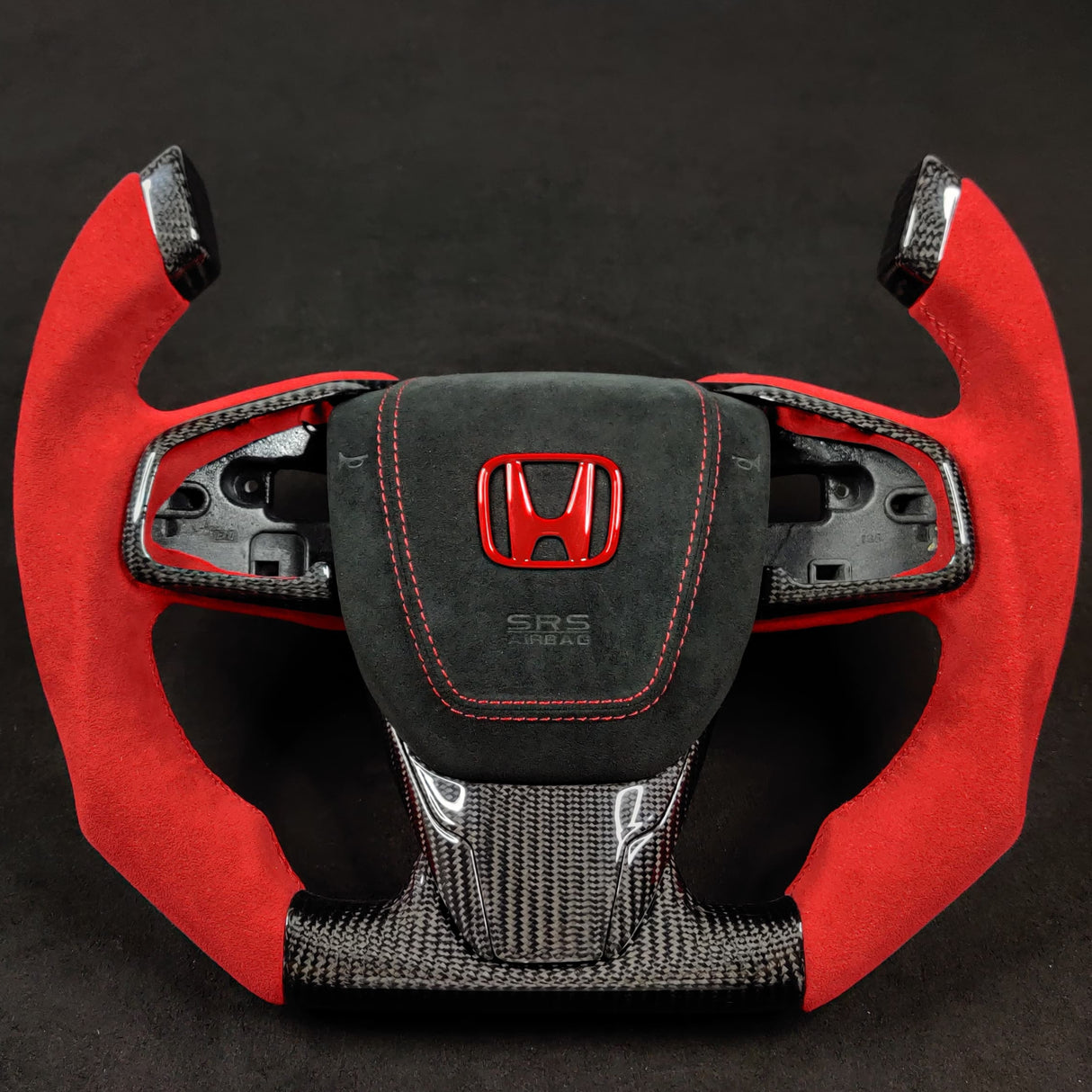 2016-2021 Honda Civic Custom Carbon Fiber Steering Wheel - AutoLEDTech.com