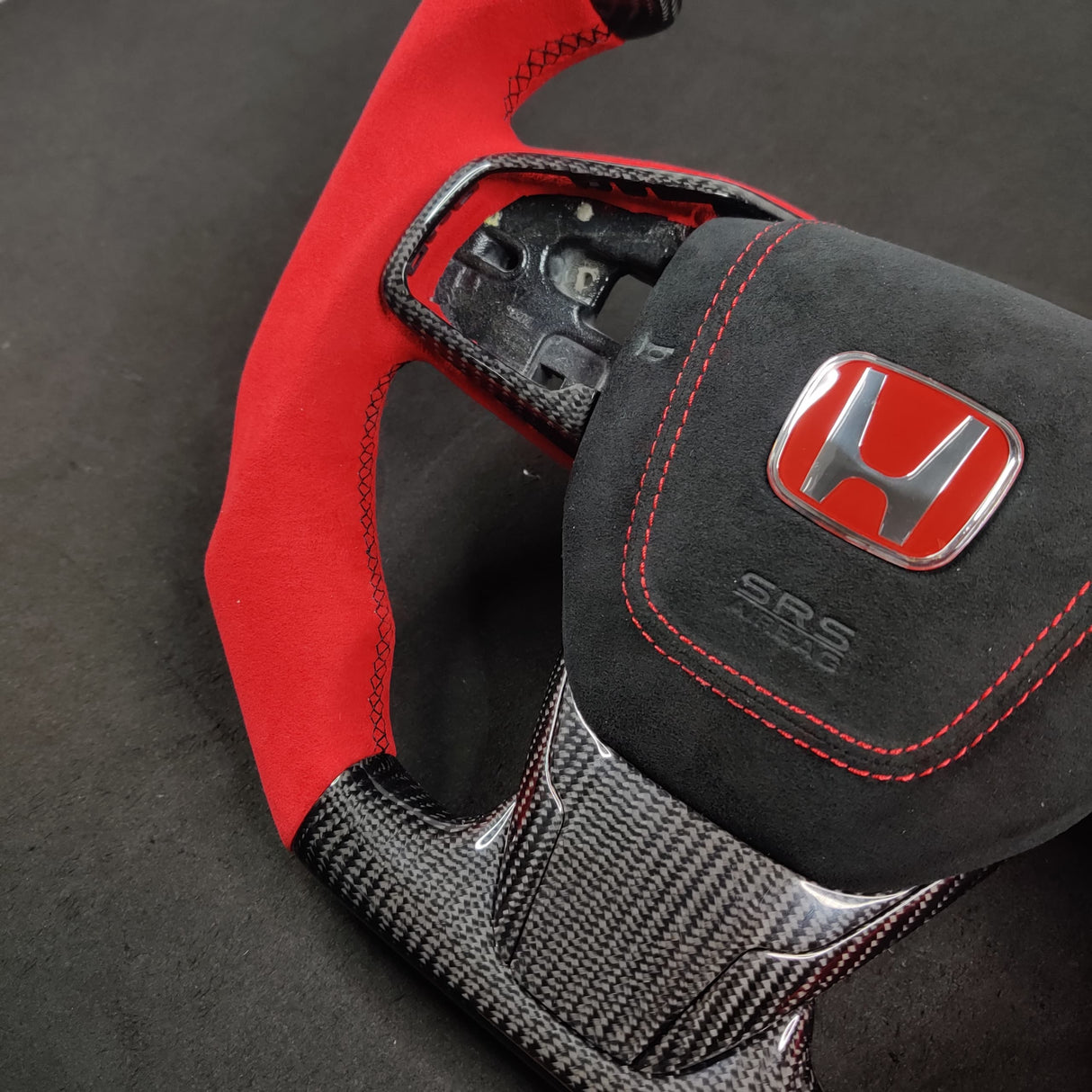 2016-2021 Honda Civic Custom Carbon Fiber Steering Wheel - AutoLEDTech.com