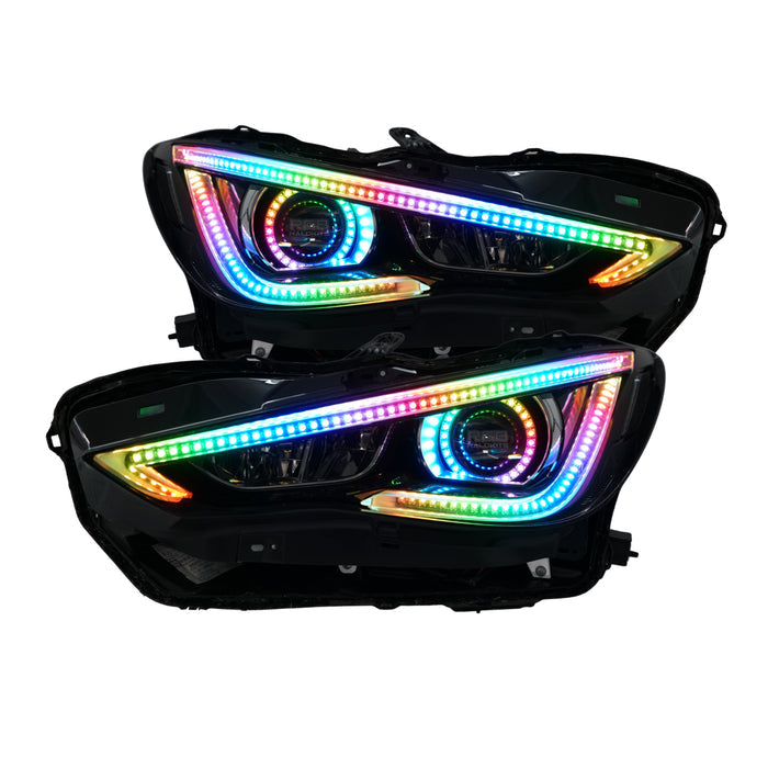 2016-2022 Infiniti Q60 RGB Flow Series LED DRL Boards - AutoLEDTech.com