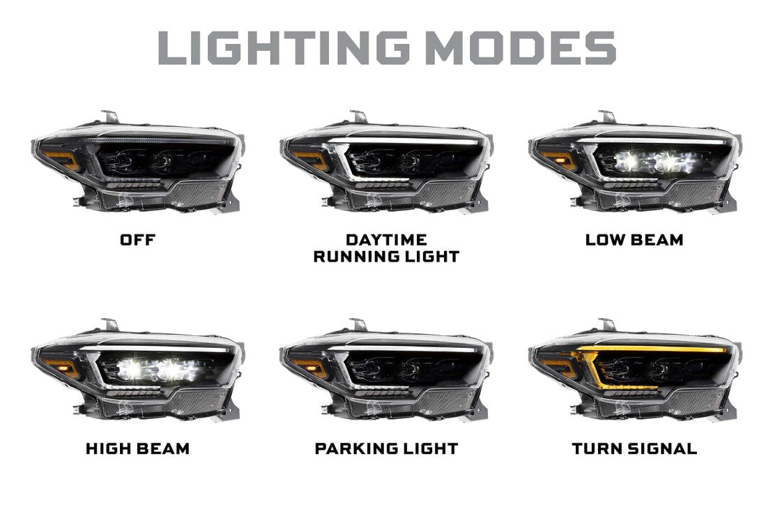 2016-2023 Toyota Tacoma XB EVO Hybrid LED DRL Headlights - AutoLEDTech.com