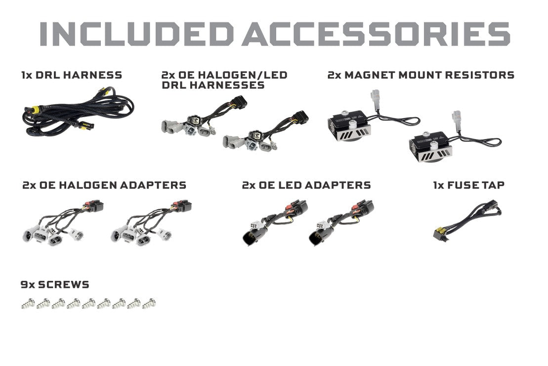 2016-2023 Toyota Tacoma XB EVO Hybrid LED DRL Headlights - AutoLEDTech.com