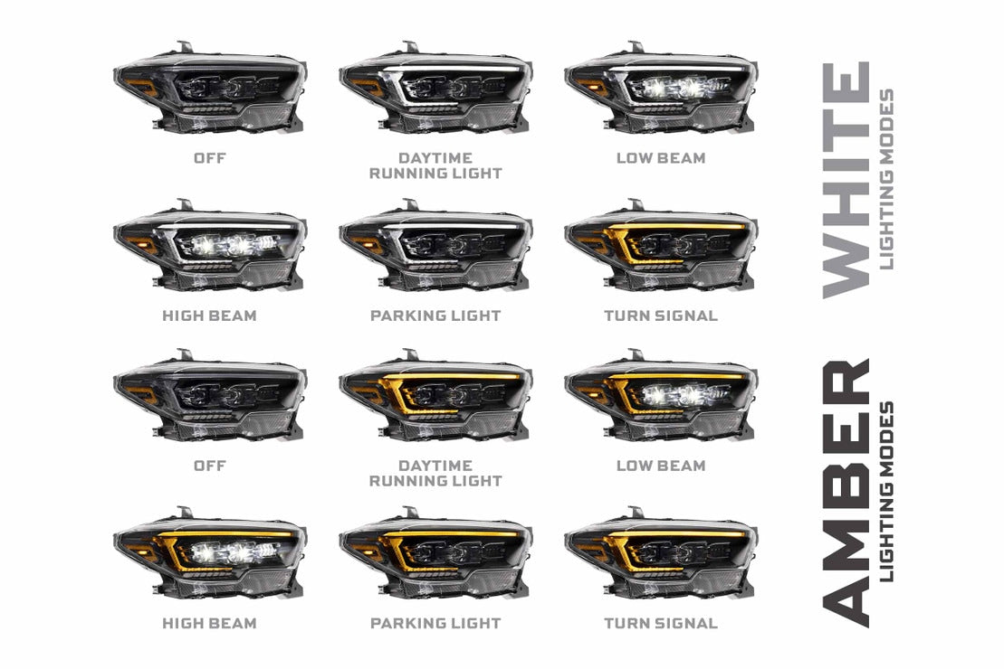2016-2023 Toyota Tacoma XB EVO LED DRL Headlights - AutoLEDTech.com