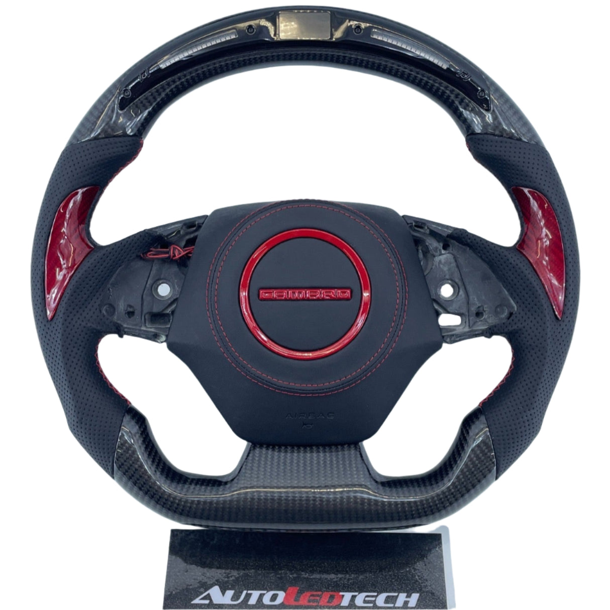 2016-2024 Chevrolet Camaro Custom Carbon Fiber Steering Wheel - AutoLEDTech.com