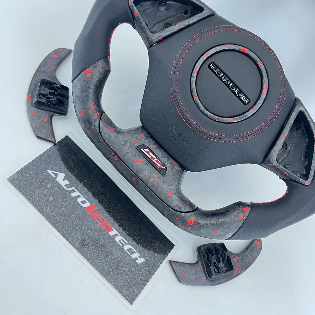 2016-2024 Chevrolet Camaro Custom Carbon Fiber Steering Wheel - AutoLEDTech.com