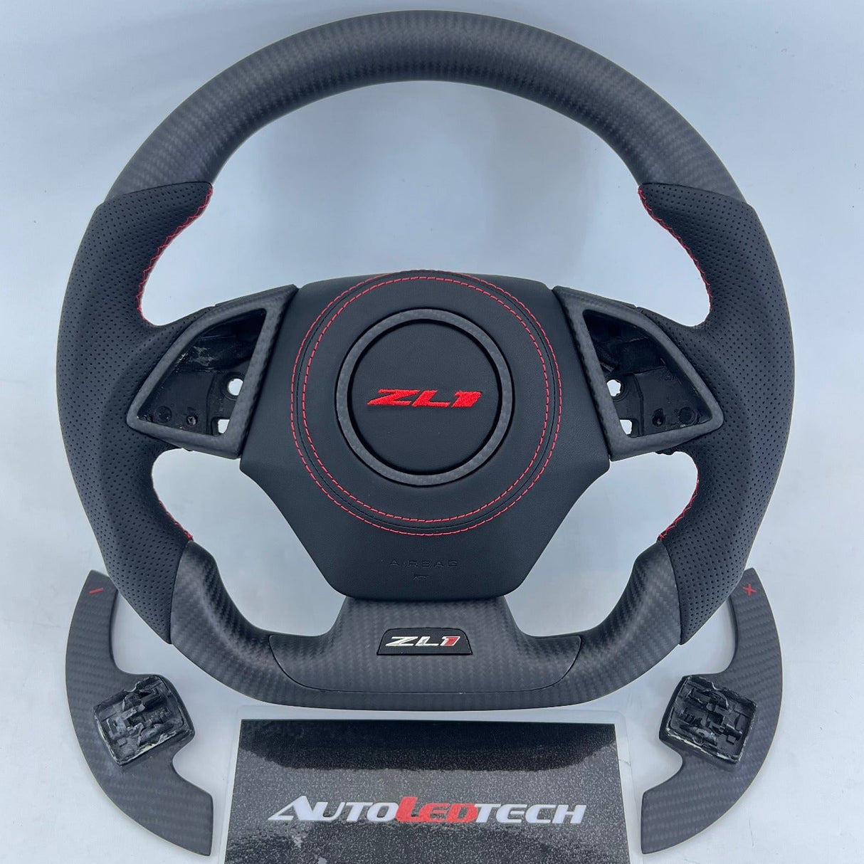 2016-2024 Chevrolet Camaro Custom Carbon Fiber Steering Wheel - AutoLEDTech.com