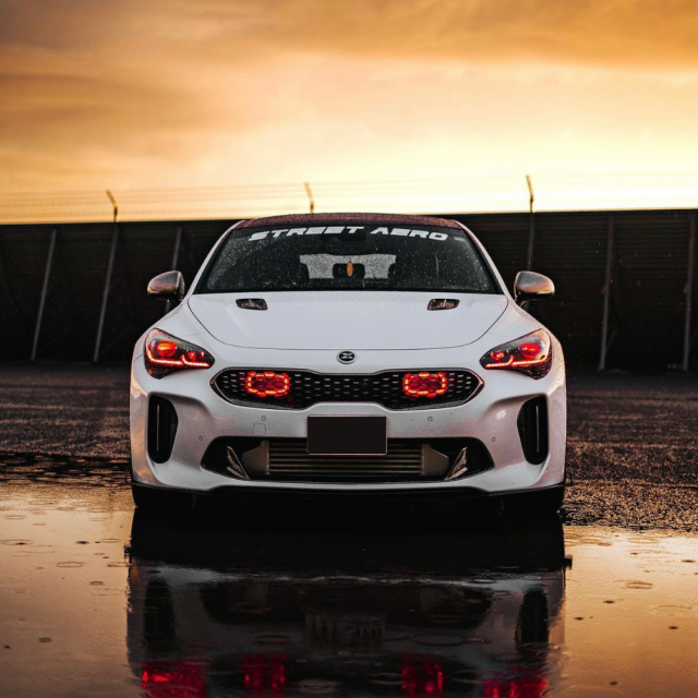 2017-2024 Kia K8 Stinger RGBW Flow Series LED DRL Prebuilt Headlights