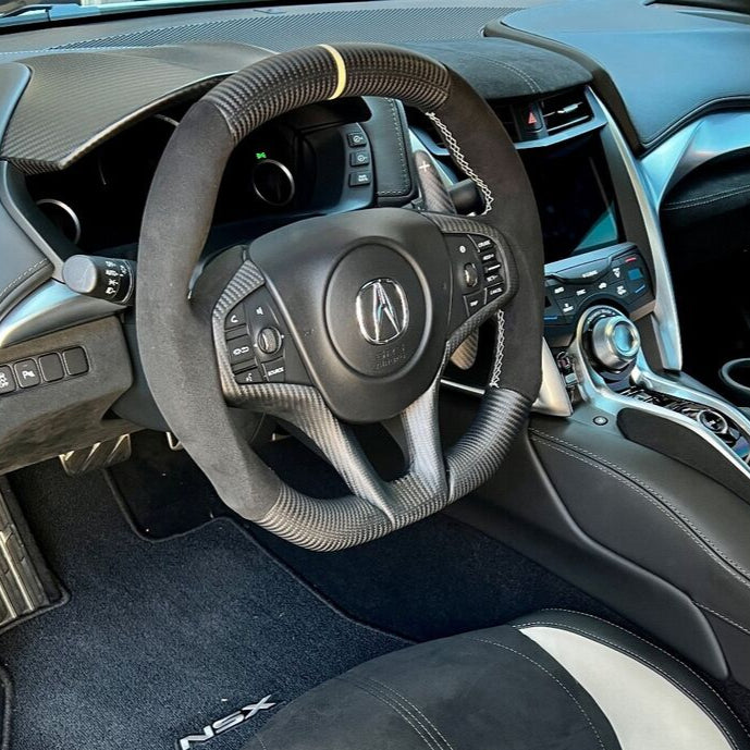 2017-2022 Acura NSX Custom Carbon Fiber Steering Wheel - AutoLEDTech.com