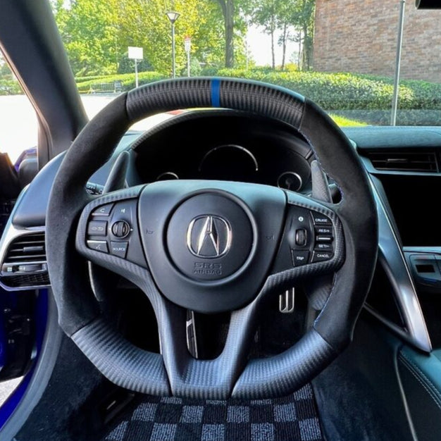 2017-2022 Acura NSX Custom Carbon Fiber Steering Wheel - AutoLEDTech.com