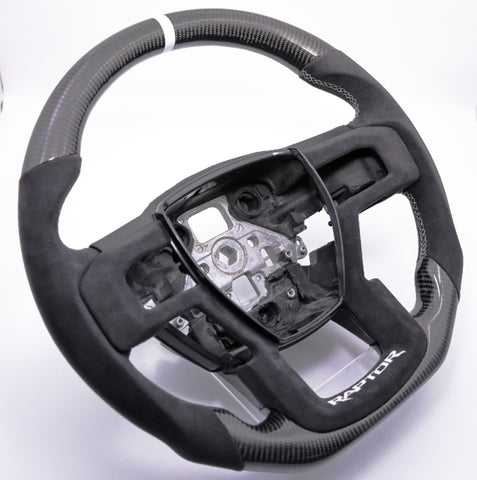 2017-2022 Ford Super Duty F250 Custom Carbon Fiber Steering Wheel - AutoLEDTech.com