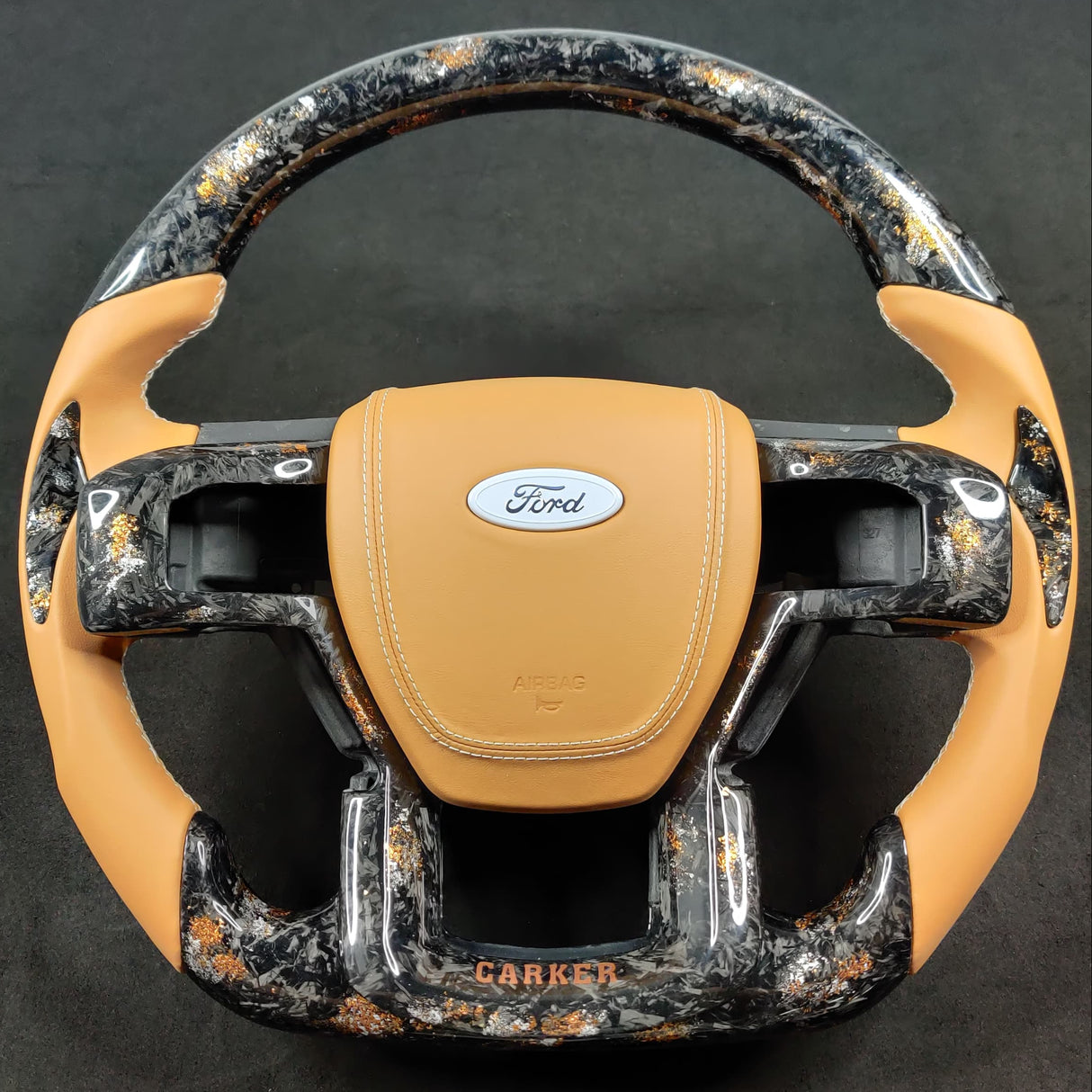 2017-2022 Ford Super Duty F250 Custom Carbon Fiber Steering Wheel - AutoLEDTech.com