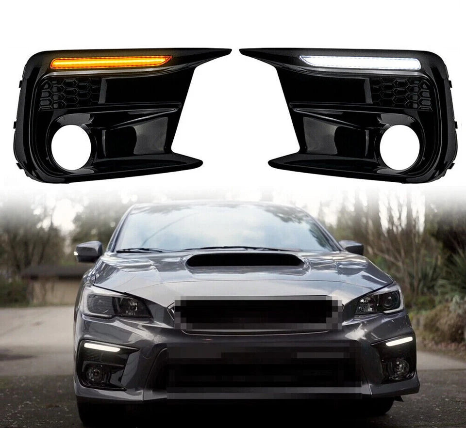 2018-2021 Subaru WRX RGBW Flow Series LED DRL Fog Lights Bezels - AutoLEDTech.com