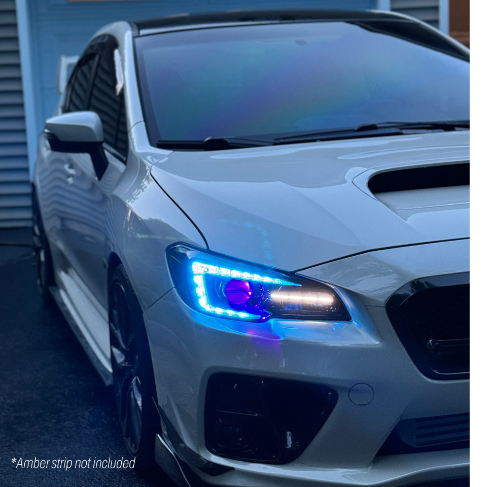 2018-2021 Subaru WRX STI RGBW Flow Series C-Bar LED DRL Board Halo Kit - AutoLEDTech.com