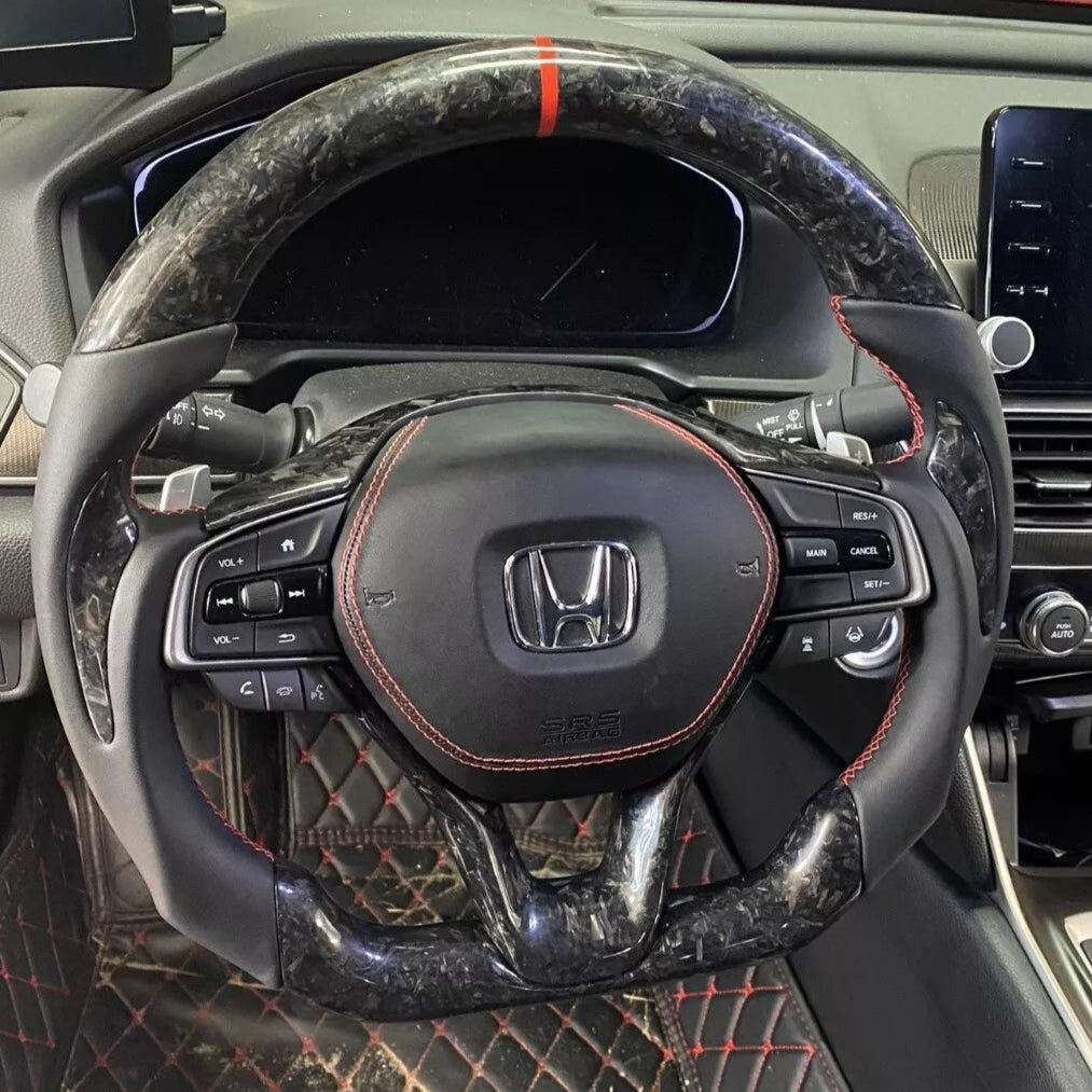 2018-2022 Honda Accord Custom Carbon Fiber Steering Wheel - AutoLEDTech.com