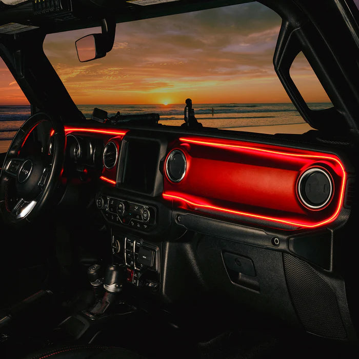 2018-2023 Jeep Wrangler JL Gladiator JT Dynamic ColorSHIFT LED Interior Dash Board Kit - AutoLEDTech.com