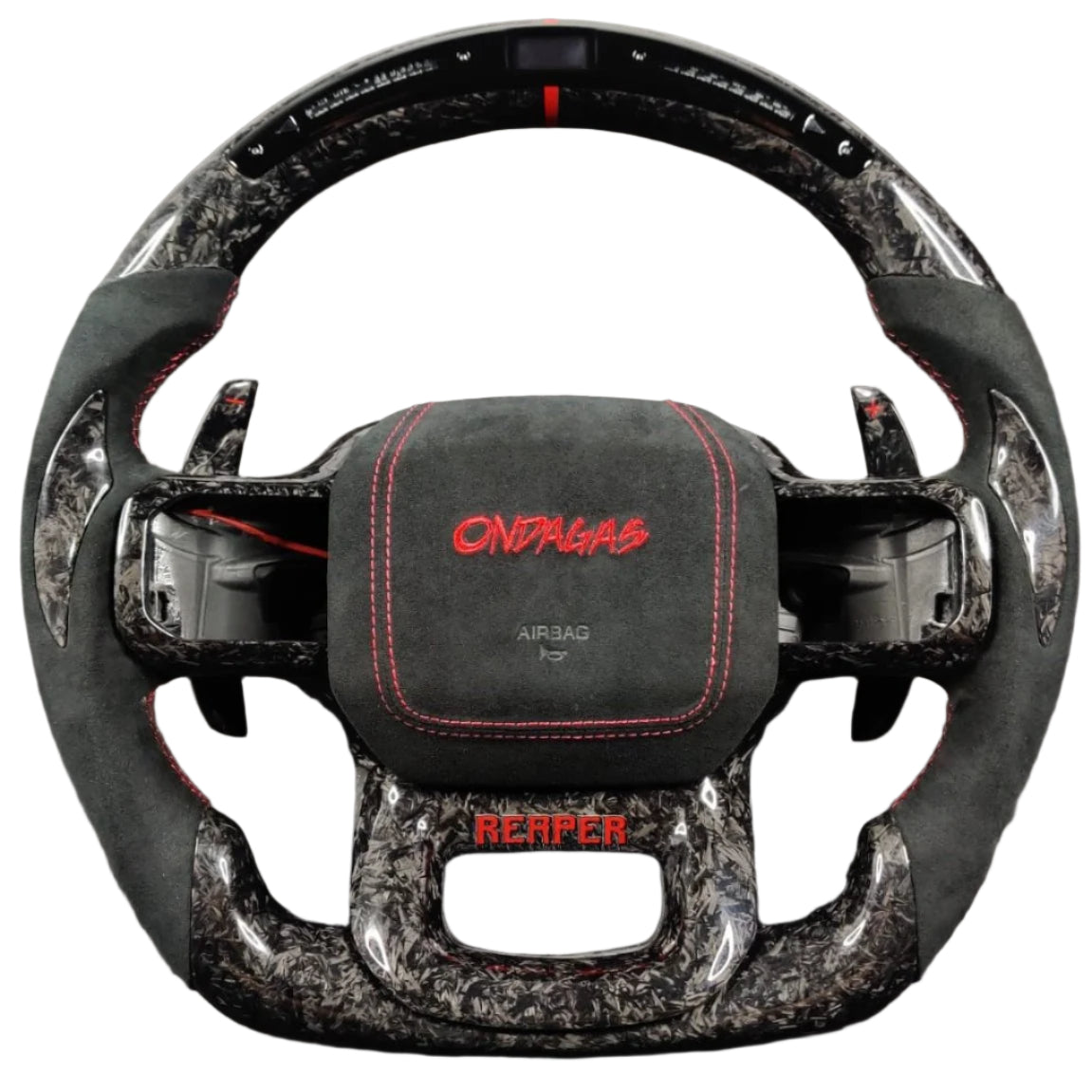 2023-2026+ Ford Super Duty F250 Custom Carbon Fiber Steering Wheel - AutoLEDTech.com
