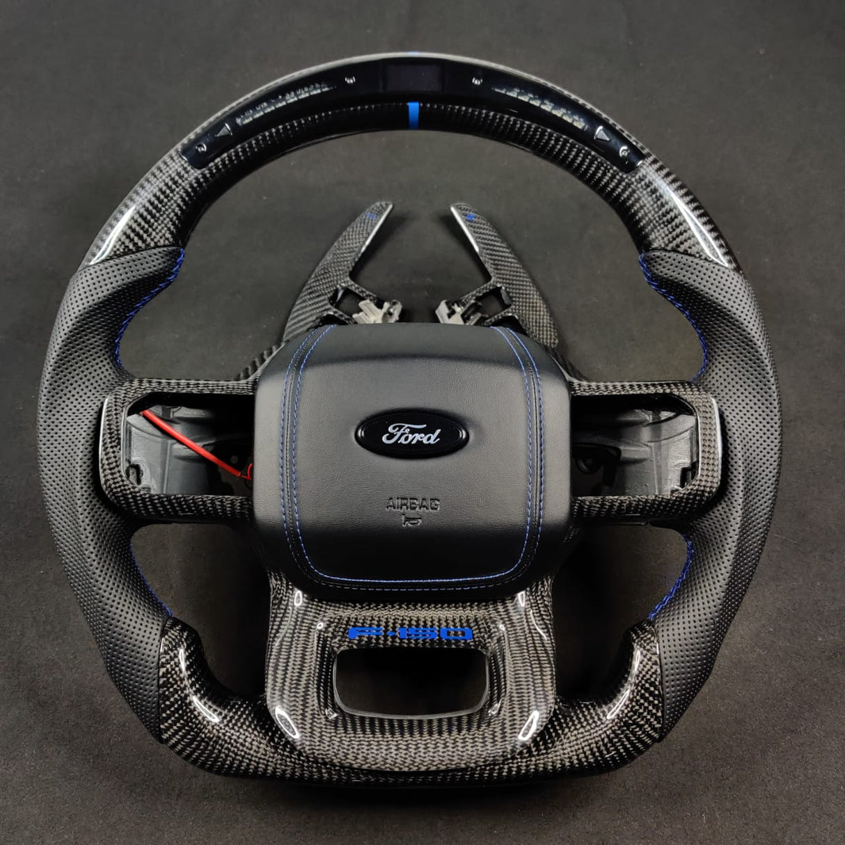 2023-2026+ Ford Super Duty F250 Custom Carbon Fiber Steering Wheel - AutoLEDTech.com
