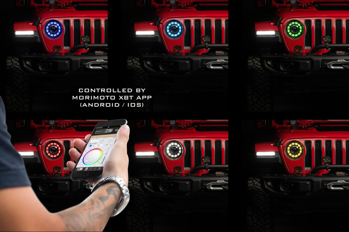 2018-2025+ Jeep Wrangler Gladiator JL JT Bi-LED Super7 Projector Headlights - AutoLEDTech.com
