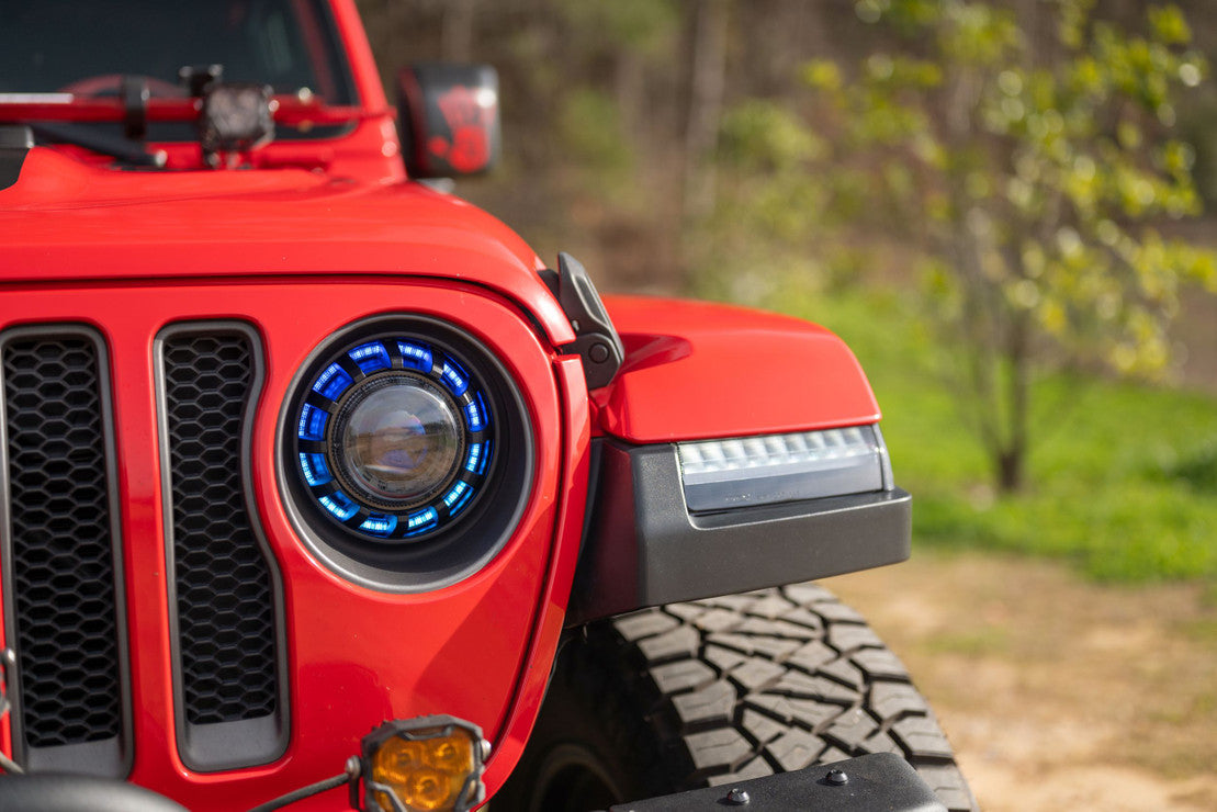 2018-2025+ Jeep Wrangler Gladiator JL JT Bi-LED Super7 Projector Headlights - AutoLEDTech.com