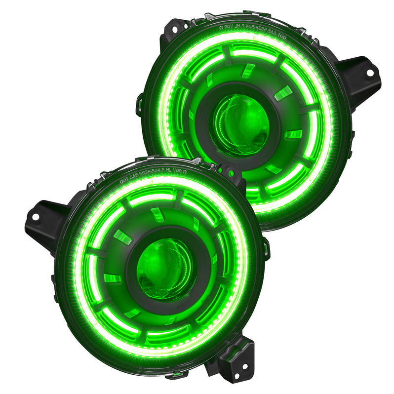 2018-2026+ Jeep Wrangler Gladiator JL JT OCULUS RGBW Bi-LED Projector Headlights - AutoLEDTech.com