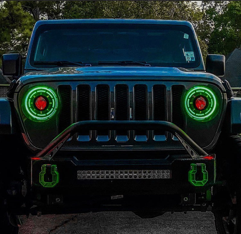 2018-2026+ Jeep Wrangler Gladiator JL JT OCULUS RGBW Bi-LED Projector Headlights - AutoLEDTech.com