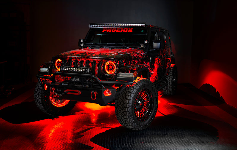 2018-2026+ Jeep Wrangler Gladiator JL JT OCULUS RGBW Bi-LED Projector Headlights - AutoLEDTech.com