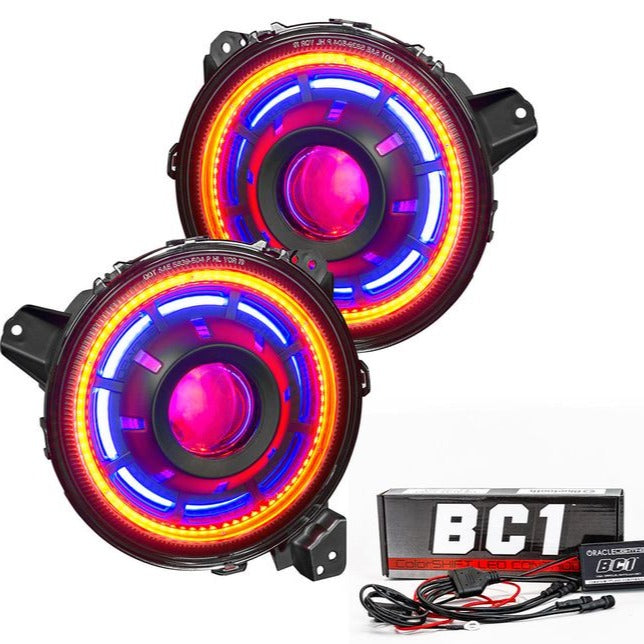 2018-2026+ Jeep Wrangler Gladiator JL JT OCULUS RGBW Bi-LED Projector Headlights - AutoLEDTech.com