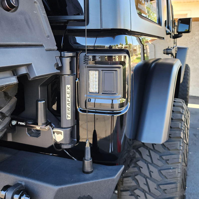 2018-2026+ Jeep Wrangler JL Red Smoked LED Flush Mount Tail Lights - AutoLEDTech.com