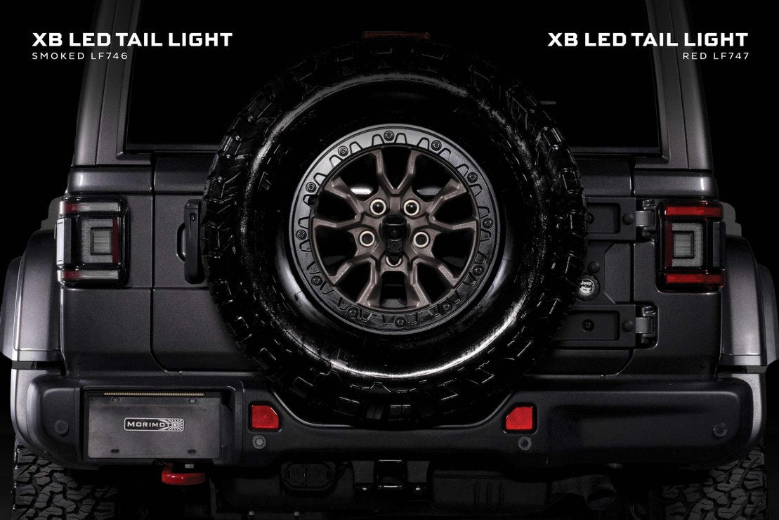 2018-2026+ Jeep Wrangler JL Red Smoked XB LED Tail Lights - AutoLEDTech.com