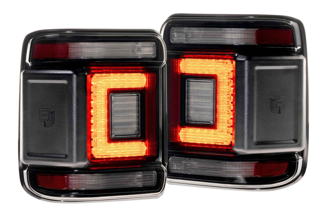 2018-2026+ Jeep Wrangler JL Red Smoked XB LED Tail Lights - AutoLEDTech.com