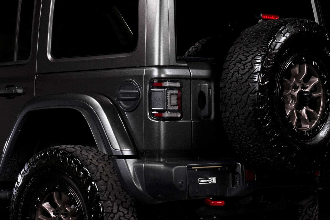 2018-2026+ Jeep Wrangler JL Red Smoked XB LED Tail Lights - AutoLEDTech.com