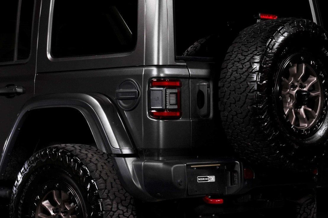 2018-2026+ Jeep Wrangler JL Red Smoked XB LED Tail Lights - AutoLEDTech.com