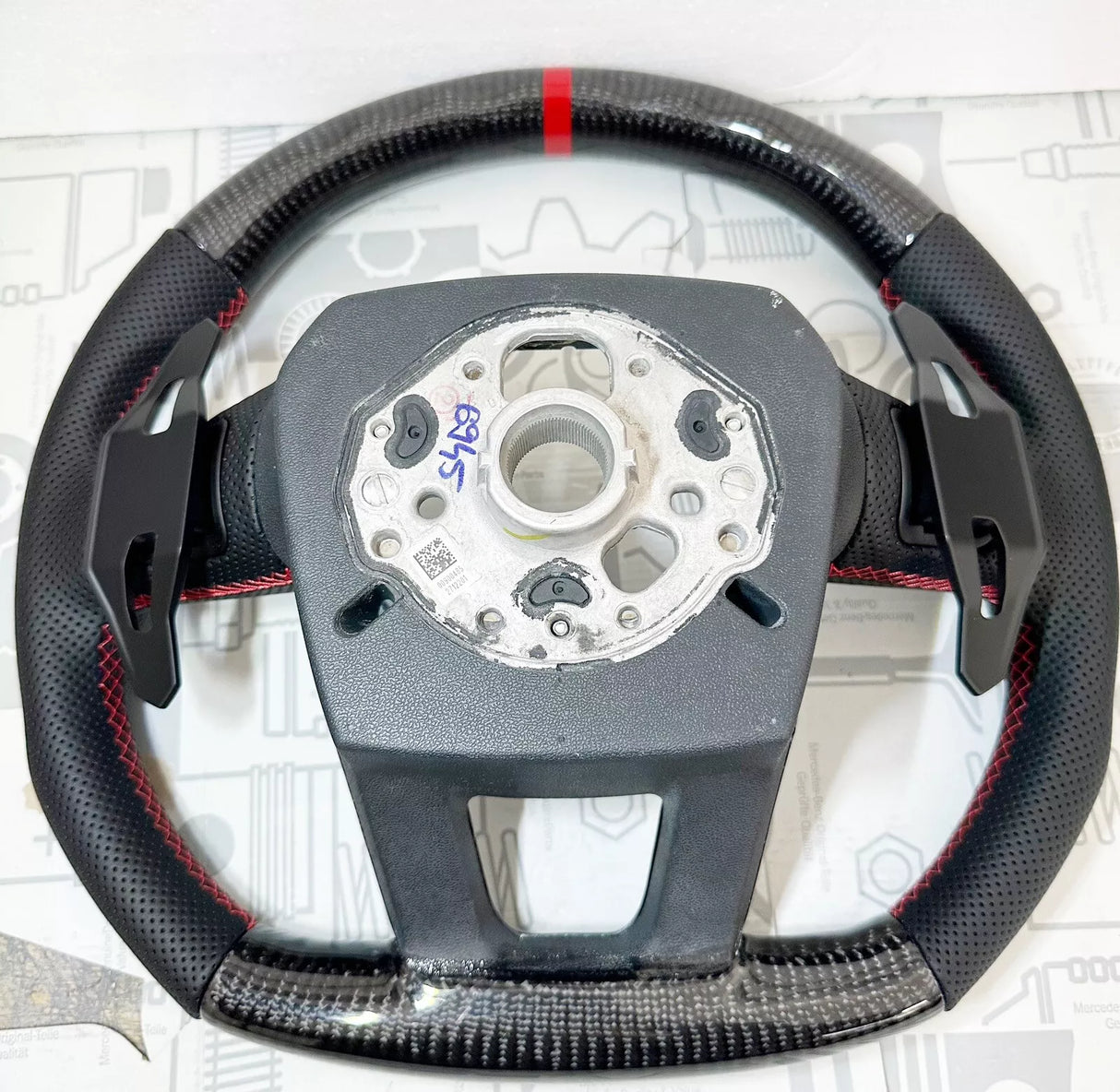 2018-2026+ Lamborghini Urus Custom Carbon Fiber Steering Wheel - AutoLEDTech.com