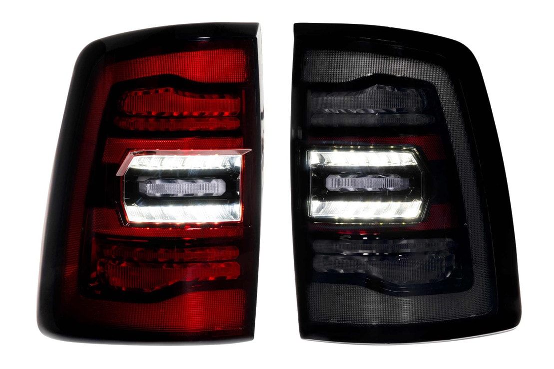 2019-2024 Ram HD 2500 Red Smoked XB LED Tail Lights - AutoLEDTech.com