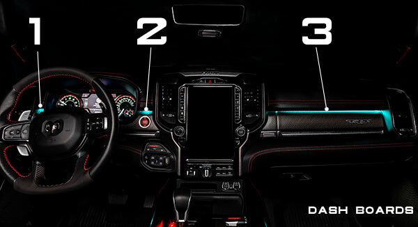 2019-2024 RAM RGB LED Interior Ambient Lighting Conversion Kit - AutoLEDTech.com