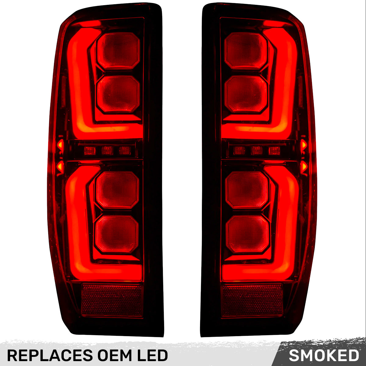 2019-2026 GMC Sierra Smoked Scanning LED Tail Lights - AutoLEDTech.com