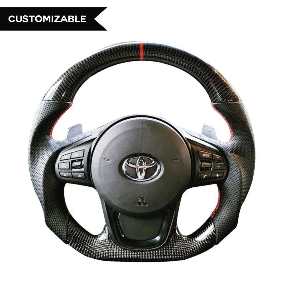 2019-2026+ Toyota Supra Custom Carbon Fiber Steering Wheel - AutoLEDTech.com