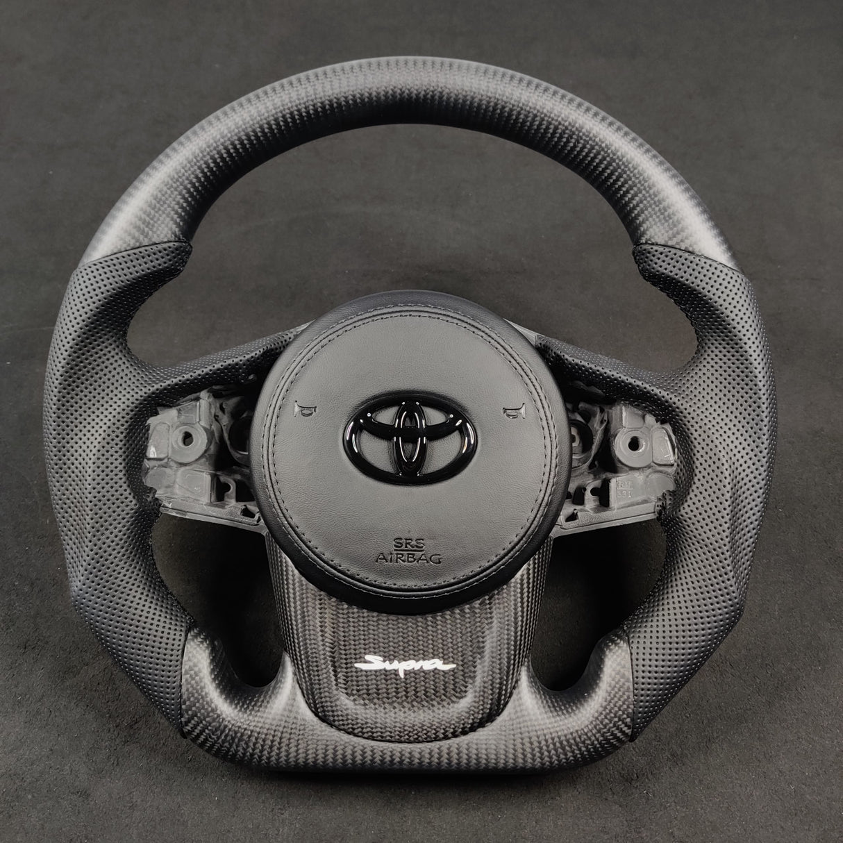 2019-2026+ Toyota Supra Custom Carbon Fiber Steering Wheel - AutoLEDTech.com