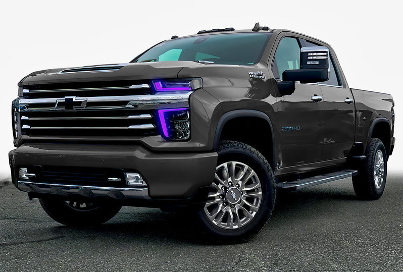 2020-2023 Chevy Silverado HD 2500/3500 RGBW +A LED DRL Boards Kit - AutoLEDTech.com