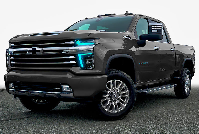 2020-2023 Chevy Silverado HD 2500/3500 RGBW +A LED DRL Boards Kit - AutoLEDTech.com