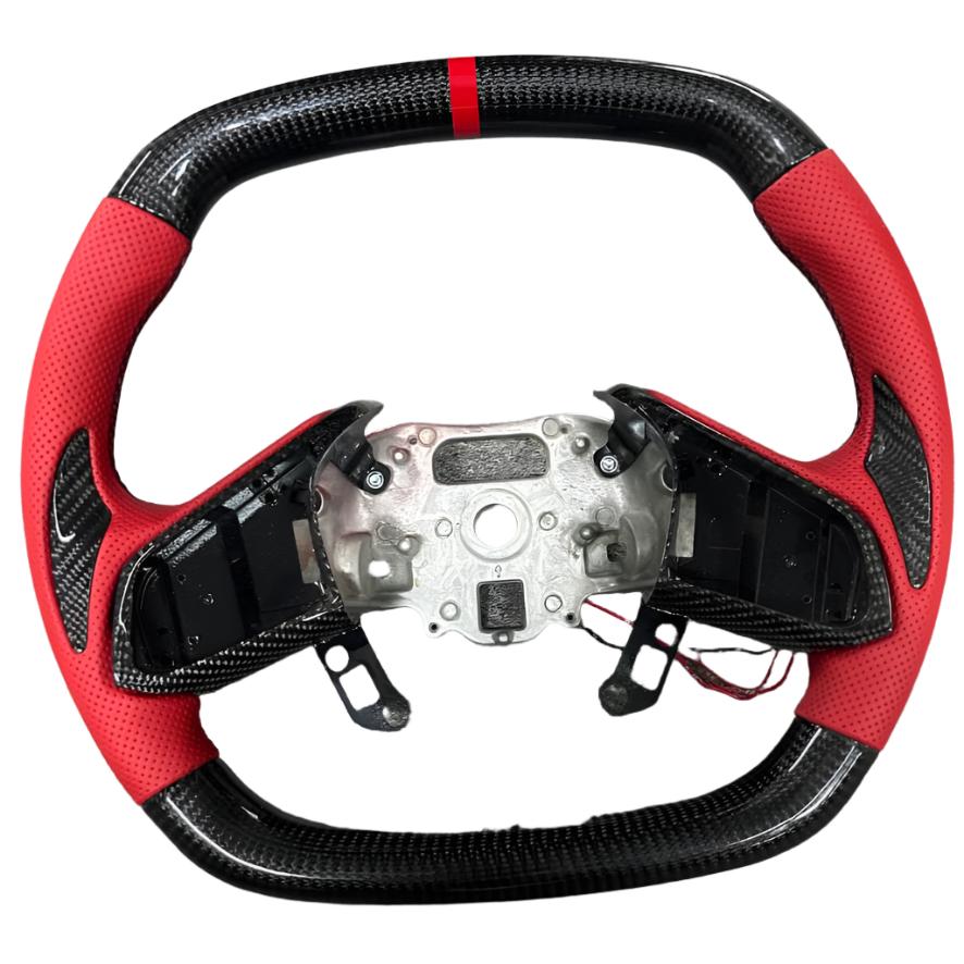 2020-2026+ Chevrolet C8 Corvette Custom Carbon Fiber Steering Wheel - AutoLEDTech.com