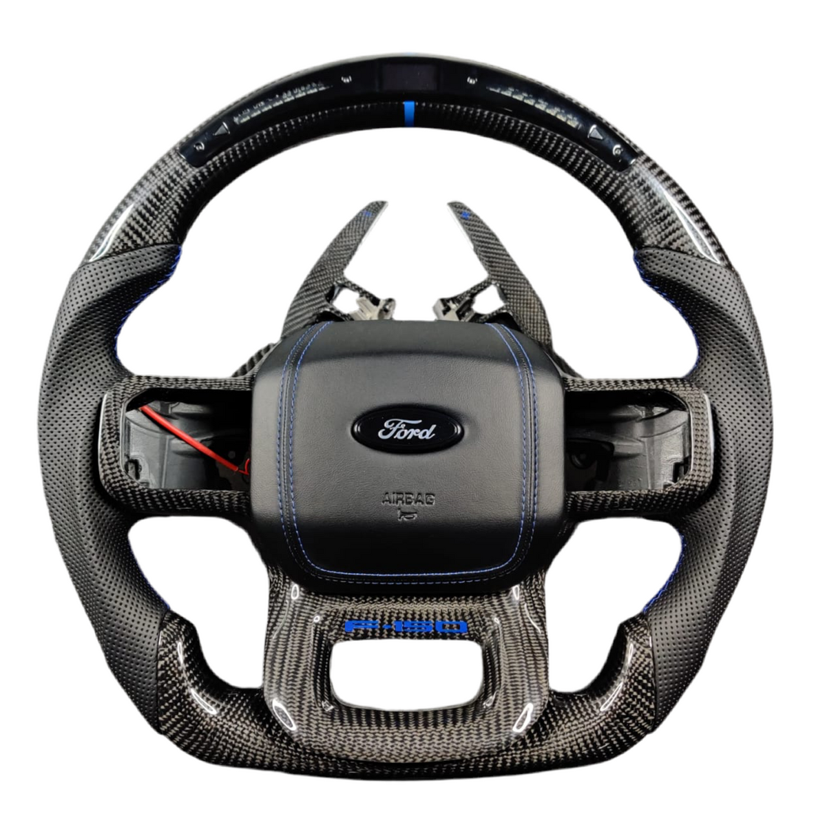 2023-2026+ Ford Super Duty F250 Custom Carbon Fiber Steering Wheel - AutoLEDTech.com