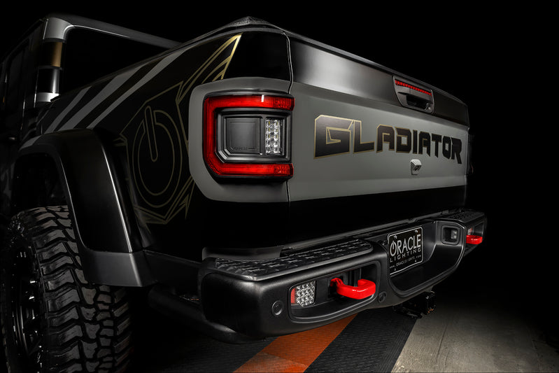 2020-2026+ Jeep Gladiator JT Red Smoked LED Flush Mount Tail Lights - AutoLEDTech.com