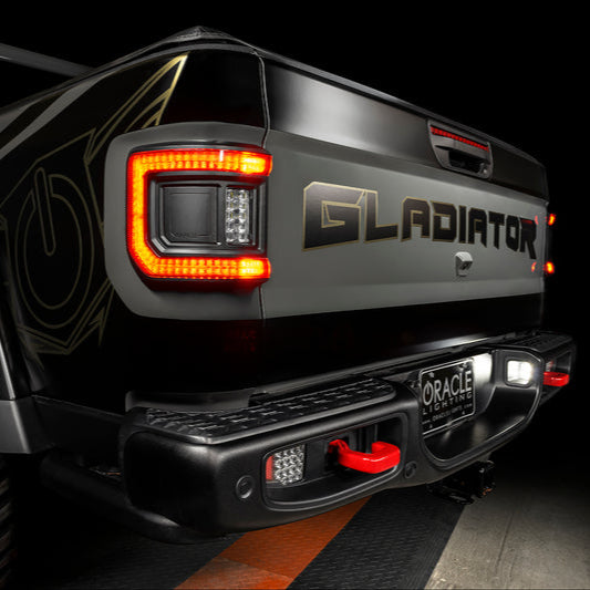 2020-2026+ Jeep Gladiator JT Red Smoked LED Flush Mount Tail Lights - AutoLEDTech.com