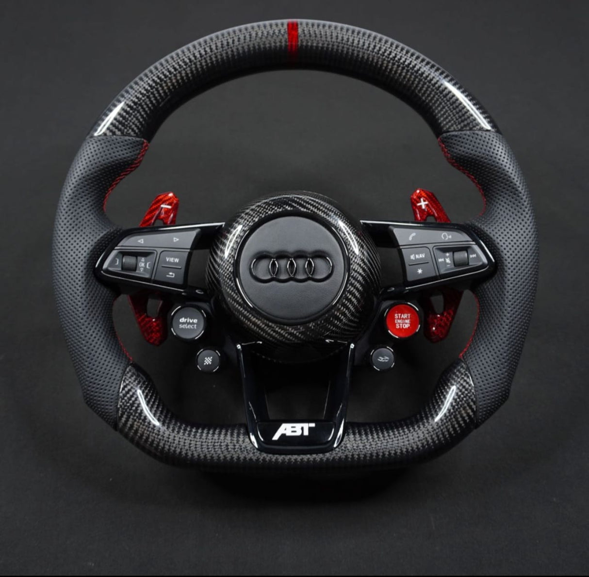 2015-2024 Audi R8 TTRS Custom Carbon Fiber Steering Wheel - AutoLEDTech.com