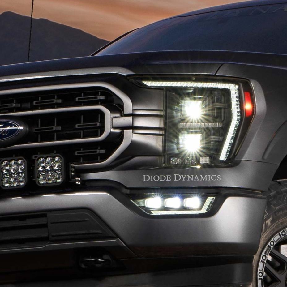 2021-2023 Ford F-150 & Raptor ELITE MAX LED White/Amber DRL Projector Headlights - AutoLEDTech.com