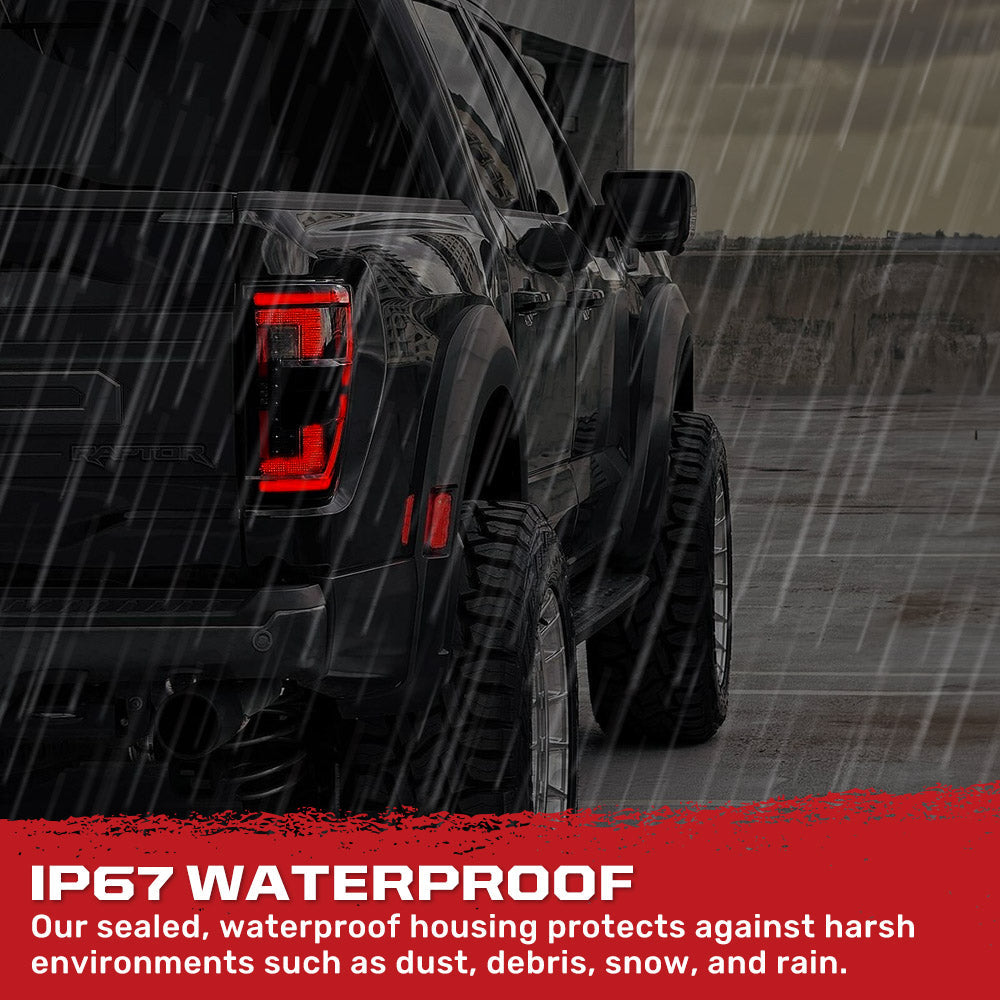 2021-2023 Ford F150 & Raptor Smoked OLED Tail Lights - AutoLEDTech.com