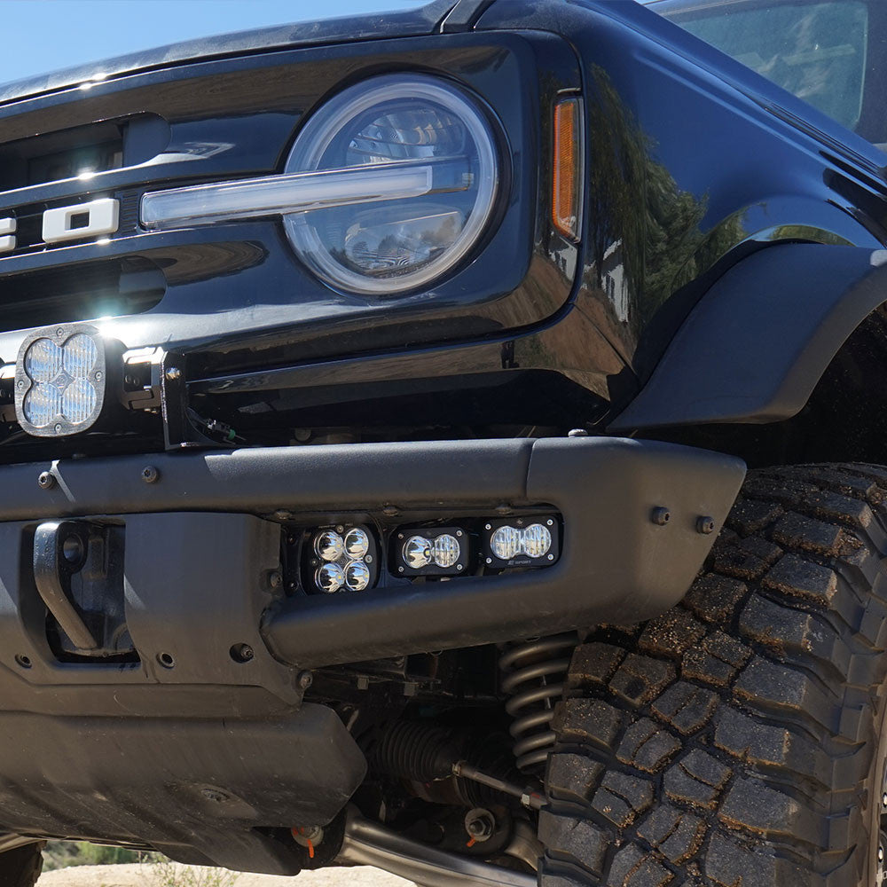 2021-2026+ Ford Bronco Baja Designs Squadron Dual S2 Bumper Fog Pocket Light Kit - AutoLEDTech.com